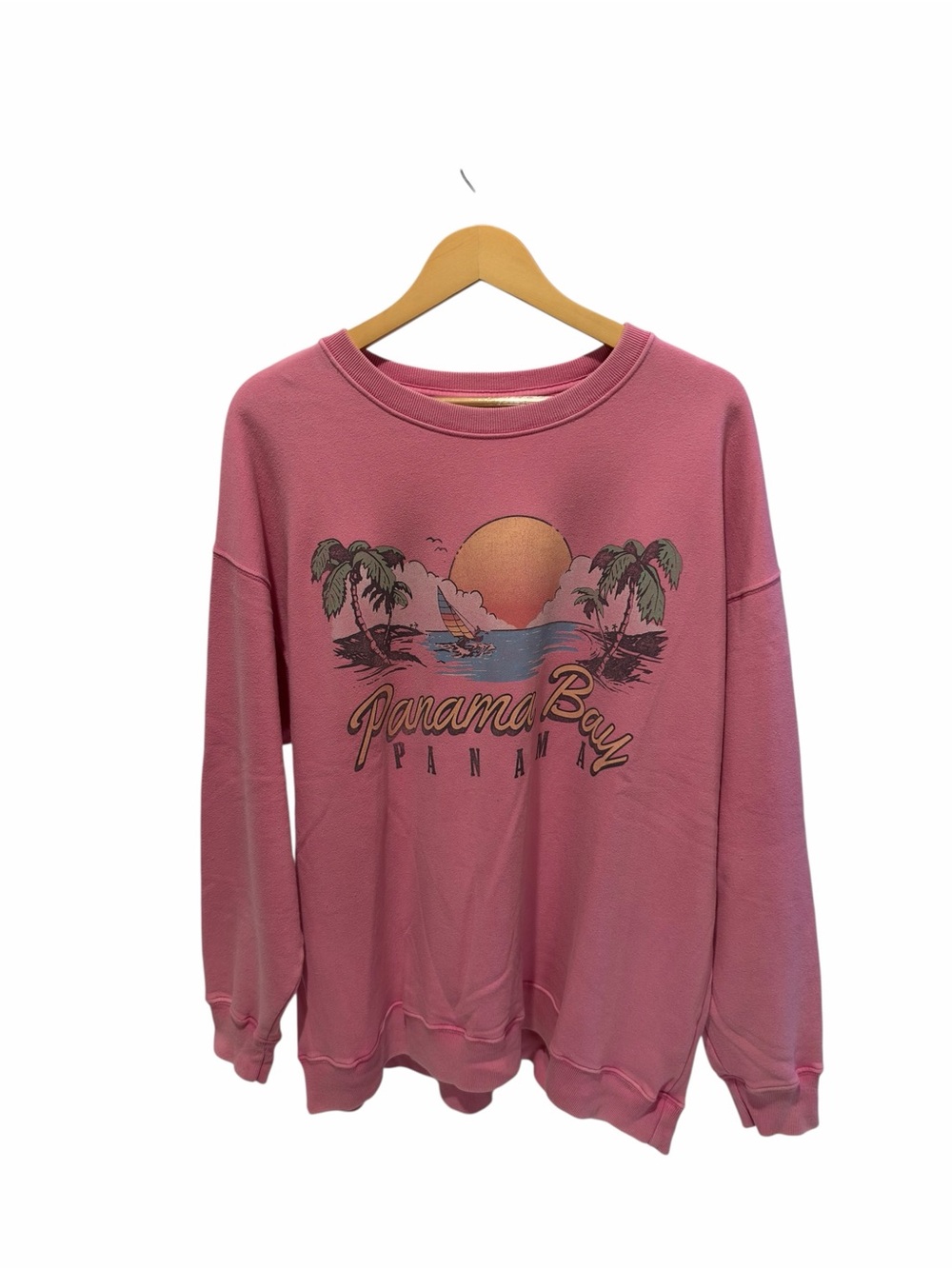 Hollister Pink Panama Bay Graphic Crewneck Sweatshirt